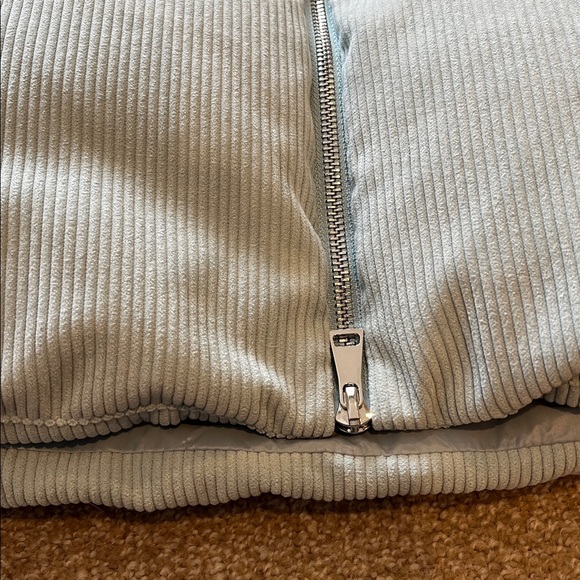 KNOCKOFF Moncler Light Aqua Ribbed Jacket - Picture 8 of 9